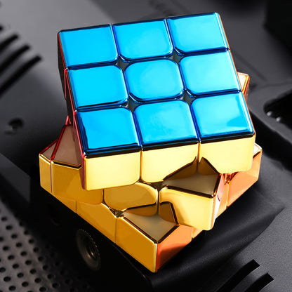 3x3 Mirror Surface Stickerless Speed Cube - Brain Teasers Toy (2 set)